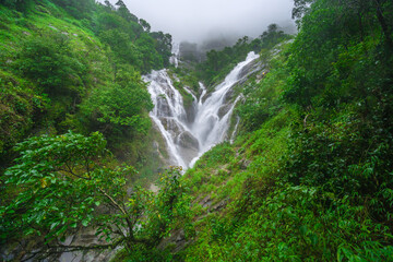 Naklejka na ściany i meble PiTuGro waterfall is often called the Heart shaped waterfalls Umphang,Thailand