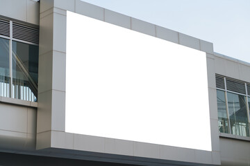 Mockup image of Blank billboard white screen posters and led in the subway station for advertising background
