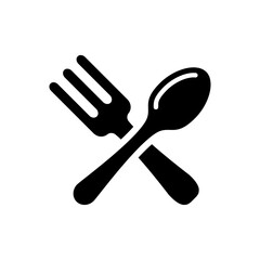 fork and spoon vector symbol template