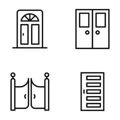 Doors Line Vector Icons