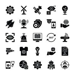 Upcoming Technology Glyph Icons Set 