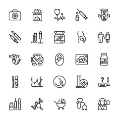 Hospital Line Vector Icons