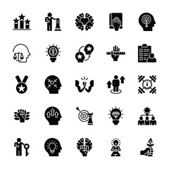 Skills Empowerment Glyph Icons 