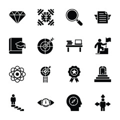 Leadership Development Glyph Icons