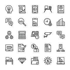 Project Planning Line Vectors 