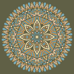 Mandala pattern color Stencil doodles sketch good mood - 374800662