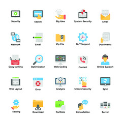 Fototapeta premium Web Hosting Icons Pack 