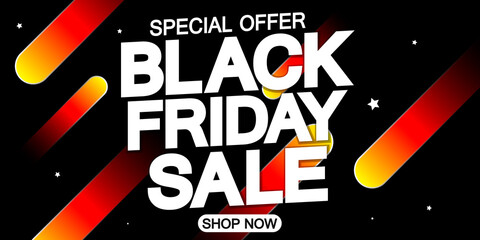 Black Friday Sale, poster design template, spend up and save more, special offer, vector illustration