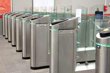 transport turnstiles, control of passenger traffic, access control system, checking tickets for...