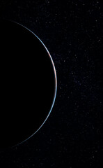 Dawn on the blue planet Earth in space. Sunset panorama, Eclipse. Elements of this image are furnished by Japan Meteorological Agency