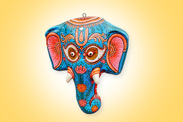Obraz premium Elephant - Paper Mache Mask - Odisha's Handicraft - India