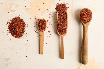 Healthy quinoa on white background