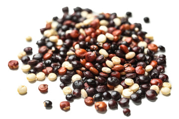 Healthy quinoa on white background