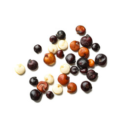 Healthy quinoa on white background