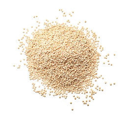 Healthy quinoa on white background