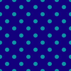 green polka dot with blue background seamless pattern