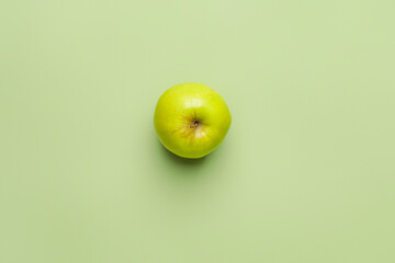 Fresh apple on color background