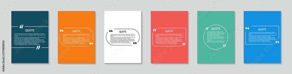 Poster quote in box. square template for text bubbles with quotation. background with frame for citation. d