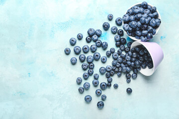 Tasty blueberry on light background