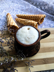 still life with a cup of coffee