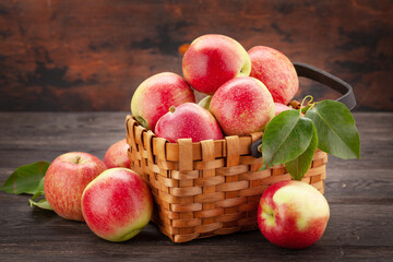 Ripe garden apple fruits