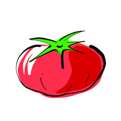 トマトとミニトマトのイラスト素材