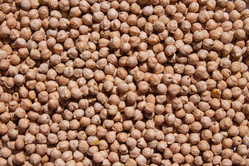 Chicken peas in bulk full screen flat lay