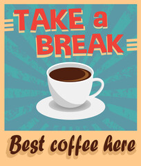 vintage coffee poster