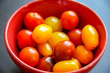 Cocktail tomatoes in a bowl