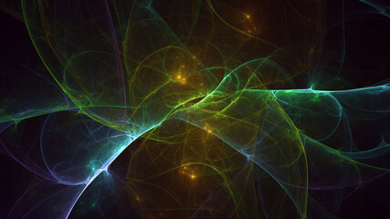 Fototapeta premium 3D rendering abstract multicolor fractal light background