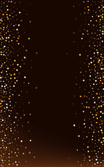 Gold Rain Shiny Brown Dark Background. Bright 