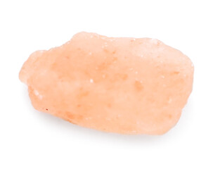 Crystal of pink himalayan salt isolated on white
