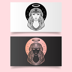 beautiful feminine editable logo template collection