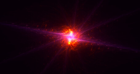 Fototapeta premium 3D rendering abstract multicolor fractal light background