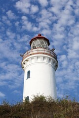 Fototapeta na wymiar Vesborg lighthouse in Samso island, Denmark