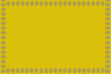 Metallic gold pattern on yellow background .Abstract wallpaper.