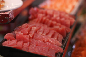 Sushi Close up at Restaurant