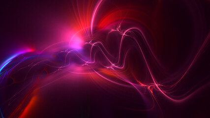 3D rendering abstract multicolor fractal light background