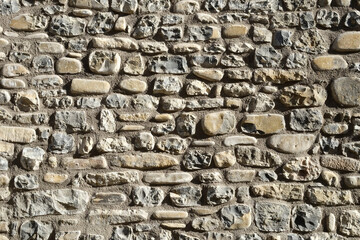 Pared de piedra y cemento