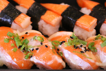 Sushi Close up at Restaurant