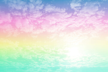 soft cloud background with a pastel multicolor gradient.