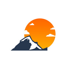 Mountain Sunset Logo Design Templates