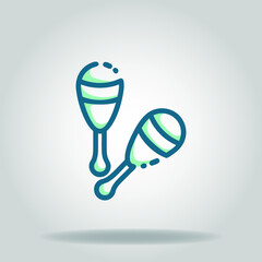 maracas icon or logo in  twotone
