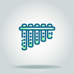 panpipe icon or logo in  twotone
