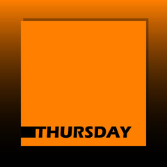 Black and orange gradient background image for Thursday, Abstract vector backgrounds.	
