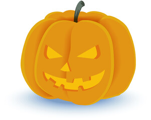 halloween pumpkin on white background