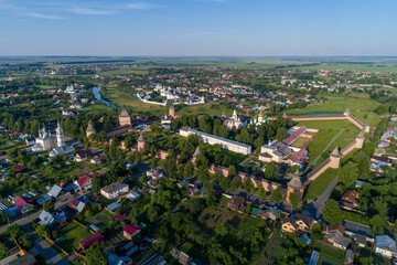 Fototapeta premium Aerial view of the Spaso-Evfimiev Monastery in Suzdal, Golden Ring of Russia.