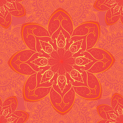 Ornamental seamless pattern with mandala. Vintage, paisley elements. Ornament. Traditional, Ethnic, Turkish, Indian motifs. Great for fabric and textile, wallpaper, packaging or any desired idea