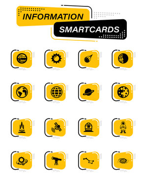Space icons set