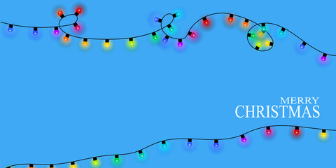 Christmas banner. Winter background. Merry Christmas greeting card or poster. Vector illustration